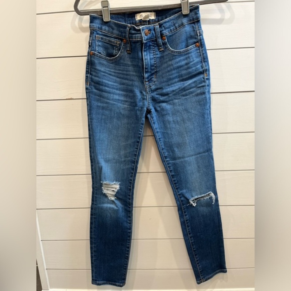 Madewell 9” high rise skinny crop jeans